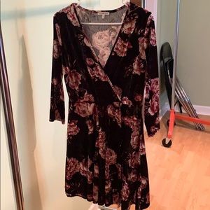 Velvet Wrap Dress